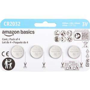 CR2032 3V Lithium Coin Cell Batteries, Child-Proof Package, Non-Coated, AirTag Compatible, 4-Pack
