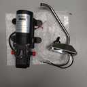 12V RV Water Pump - 35Psi, 1.0GPM with Pressure Switch & 360 Rotatable Faucet, Quiet Self-Priming Marine Camper Water Pump for RV, Yacht, Caravan, Boats