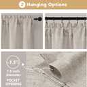OVZME Valance for Windows, Light Filtering Faux Linen Textured Small Short Valance Kitchen Curtain, Dual Rod Pocket Top Short Window Curtain for Bathroom Basement Farmhouse, 60Wx14L Inch, Linen Color