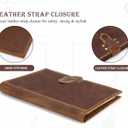 Leather Sketchbook Cover for A5/5.5"x8.5" sketch pads - Handmade Genuine Leather Artist Case with Pencil Holder & Zipper Pocket, Professional Drawing Supplies (Brown, 5.5"x8.5")