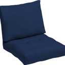 ARDEN Outdoor Plush Modern Tufted Blowfill Deep Seat Set, 24 in x 24 in, Weather-Proof, Rain-Proof, Fade Resistant Patio Cushion, Ultra Cozy 24 x 24, Sapphire Blue Leala