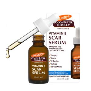 Palmer's Cocoa Butter Formula Scar Serum, Skin Brightening Oil for Face & Body, Concentrated Serum with Vitamin E, Fragrance Free, 1 Fl Oz