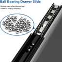VADANIA #D53 44" Black Heavy Duty Locking Drawer Slide with Lock, 1-Pair