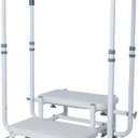 Steps with Handrail, Heavy Duty 2 Steps RV Stairs for Adult, Seniors, Holds up to 300 lbs