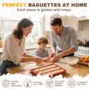 Baguette Bread Pan, Premium Nonstick French Bread Baking Pan, 3 Loaves Baguette Pan With lid, Heating Evenly for Sourdough, Italian Bread, Perfect for Creating Crisp Golden-Brown Crust Easy To Release