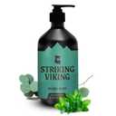 Striking Viking Beard Wash and Conditioner - 10 Fl Oz per Bottle, Peppermint & Eucalyptus - Paraben & Sulfate Free, with Jojoba Oil - Deep Clean Beard Shampoo & Conditioner - All Facial Hair Types