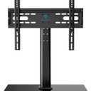 PERLESMITH Universal TV Stand Legs for 32-70 inch TVs, Table Top TV Stand up to 99 lbs, Height Adjustable Television TV Mount, Universal TV Base for Livingroom & Bedroom, VESA 400x400mm PSTVS04-N2