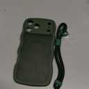 DOMAVER for iPhone 17 Pro Max Case for Women, 1X Screen Protector+1X Wrist Strap, [Compatible with MagSafe] [Full Camera Protection] Cute Wave Matte Phone Case for iPhone 17 Pro Max, Deep Green