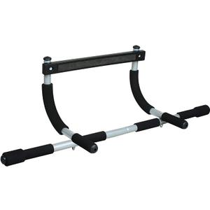 Iron Gym Pull-Up Bar - Total Upper Body Workout Bar for Doorway, Adjustable Width Locking, No Screws Portable Door Frame Horizontal Chin-up Bar, Fitness Exercise