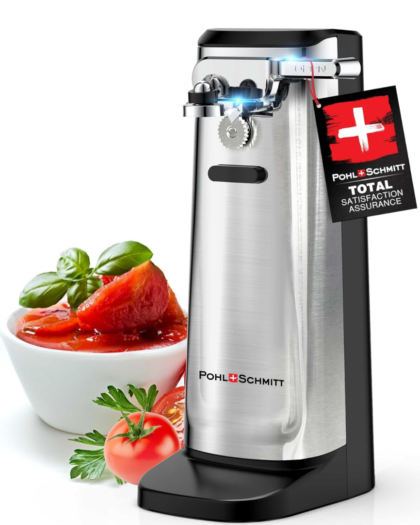 POHL SCHMITT Electric Can Opener with Knife Sharpener and Bottle Opener