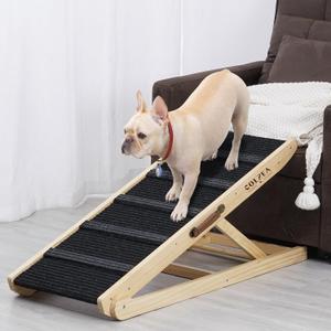 Dog Ramp Folding Pet Ramp for Bed Suitable for Small & Large Old Dogs & Cats - 41.33" Long Portable Paw Ramp High Traction Dog Ramps for Car, SUV, Couch, Sofa - 6 Adjustable Height Rated 200LBS (L41.33" x W17.8" x H25.6")