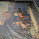 QTUSYUR Western Cowboy Wall Art Framed Rodeo Horseback Riding Desert Print, size 39"/20"