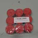 Tea Light Candles Colored Unscented Metallic Tin Cups Set of 18 Made in USA (Red)