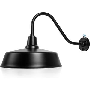 21 Inch Diameter Dusk to Dawn Barn Light Outdoor Gooseneck Lighting
Black, Exterior Barn Lights for House, Farmhouse Wall Lighting Fixtures with Sensor, For Porch Garage, Waterproof, E26 Base