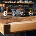 4Pcs 36" Metal Corner Protectors, Aluminum Self-Adhesive Corner Guards, for Edge Protection & Decoration on Walls, Furniture, Cabinets, Kitchen Islands (Gold, 36"x0.7"x0.7")