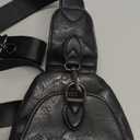 Small Sling Bag for Women - in Vegan Leather Versatile Fanny Pack, Crossbody Bags for Women with Adjustable Guitar Belt Suitable, Black