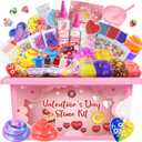 Valentine's Day Mini Slime Kit, Confetti,Foam, Butter Slime, DIY Craft Kits, Stress Relief Toys,Valentine Gifts for Kids, Party Favors for Kids