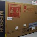 Hasipu Vanity Mirror with Lights, 35.4" x 23.6" LED Makeup Mirror, Light up Mirror with 10X Magnification and Phone Holder, USB Charging Port, Smart Touch 3 Colors Dimmable (White)