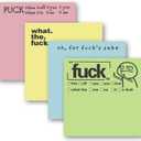 Funny Sticky Note What The F*ck Sticky Notepad, Oh, for F*ck's Sake Novelty Notepads, Funny Post-it Notes, Office Desk Accessory Gifts, 400pcs Funny Stickers (4 Color)