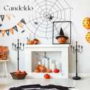 Candeldo Floor Candelabra Candle Holder: 48 Inches Black Candelabras Set of 2 Halloween Decor 5 Arm Tall Dinning Tables Centerpieces Modern Candles Stand Fireplace Decoration