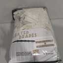 Light Cream Blackout Curtains 102 Inches Long for Dining Room, Petty Memory Shape Pinch Pleat Natural Linen Drapes Energy Saving Privacy Two Layer Thick Curtain for Playroom 2 Panels Set