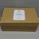 Vintage Christmas Tree Figurines White with Gold, 9.64" Tabletop Xmas Tree Ornaments Christmas Centerpieces for Mantle Desk Decor, Decorative Trees Set of 2 for Modern Farmhouse Indoor Decor