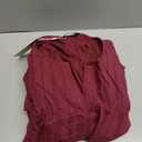 BTFBM Fall Dresses for Women 2026 Casual Long Sleeve V Neck Elastic Waist Lightweight Maxi Wedding Guest Dress Pockets (Medium, Burgundy)