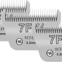 3 Pack, 7 Wide Blades for Dog Grooming, Compatible with Andis, Oster A5, Wahl km10 Clippers, Cutting Length 1/8"