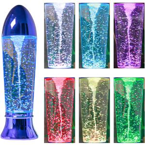 YAKii 10.5" Tornado Lamp LED Color Changing, Tornado Maker Science Toy, Battery/USB Cable Operated, Christmas Day Decoration Blue