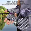 Fly Fishing Gloves Men Sun Sleeves Fingerless UPF Camo Quick-Drying UV Sun Protection for Kayak Rowing Adults Women (Small)