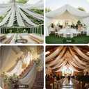 30ftx40ft Ivory Ceiling Curtain for Wedding Parties, 60"W x 480"L