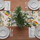 2 x XCHI Rainbow Love Heart Love is Love LGBTQ Table Runner Pride Day Inclusion Lesbian Gay Bisexual Transgender Queer Homosexual Equality Decorations for Home Kitchen Party 13x72 Inch