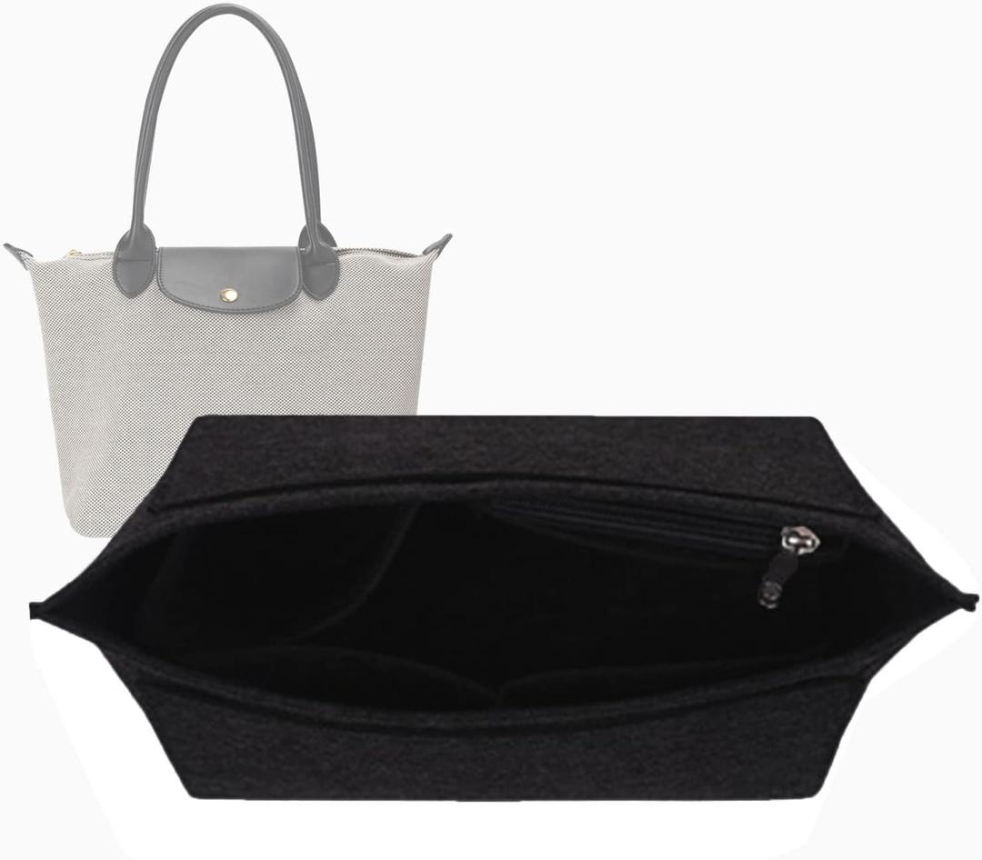 purse organizer insert for tote bag Longchamp Le Pliage tote bag purse inserts 1028black-Large 