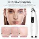 Facial Pore Blackhead Remover Vacuum - Fore Cleaner and Blackhead Extractor with 3 Adjustable Suction Levels - 5 Probes - Pore Vacuum Kit for Women&Men (White)