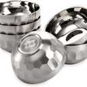Okllen 6 Pack 18/8 Stainless Steel Snack & Soup Bowls, 15 Oz Non-slip Double-walled Insulated Set