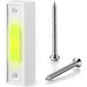 Lighted Doorbell Button, Garage Door Opener Switch with LED Light, 41A4166 Wall Mounted Push to Exit Ringer Button(White,1 Piece)