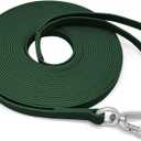 ZALER Long Dog Leash Waterproof Training Leashes, Odor Proof Recall Long Line Lead with Aviation Aluminum Carabiner Clip for Small, Medium, Large Dogs (30FT, Forest Green)