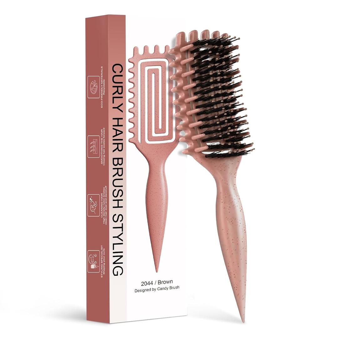 Curly Hair Brush,Curl Defining Brush for Effortlessly Defined Curls & Waves,Vented Hair Brush for Wet & Dry Hair,Women and Men,Reduces Frizz (Beige) ASIN B0FB93H4MR