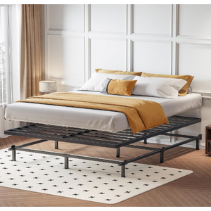 Superay 2 Inch California King Box Spring Low Profile, Heavy Duty Metal Box Spring Bed Base, Bunkie Board Bed Slat Replacement, Mattress Foundation, Easy Assembly, Noise Free