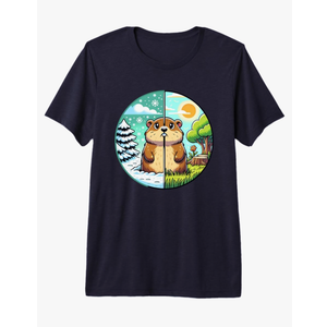 Winter or Spring Groundhog Day Premium Tri-blend T-Shirt XL