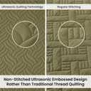 Love's cabin Quilts for Queen Bed Olive Green Bedspreads Bedding Set - Summer Lightweight Bedspread Comforter - Wave Pattern Bedding Coverlet for All Season - 3 Pieces (1 Quilt, 2 Pillow Shams)