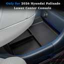 Lower Center Console Organizer for 2026 Hyundai Palisade (Fits 7-Seater ONLY) Accessories, Floor Console Storage Tray Insert Interior Accessories