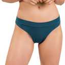 Women's Merino Classic Thong By Woolly | RWS Certified | Soft, Breathable, Seattle Designed (X-Large, Teal)