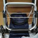  Folding Shopping Trolley on 6 Wheels, Aluminium Lightweight Shopping Cart with Insulated Cooling Bag, 2 Hooks, 2 Side Pockets, Stair Climbing Grocery Trolley