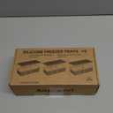 3 Pack - Silicone Freezer Trays with Lid, 1-Cup & 2 Cup Freezer Molds, Silicone Food Storage Containers for Meal Prep, Freezing Soup Sauce, Broth Leftovers (Matcha Green)