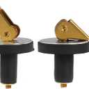 Boat Plug 3/8Inch Brass Boat Drain Plug Snap Handle Plug Deck Plug for Boat Marine (3/8inch-2)
