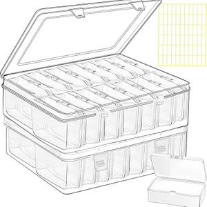 30pcs Bead Storage Containers,Large Bead Organizer Boxes And Craft Storage Boxes For Bracelet Making Diy Jewelry Craft Nails, Bracelets, Jewelry, Diamonds, Clay Beads, Screws,3.3x2.36x0.98Inch