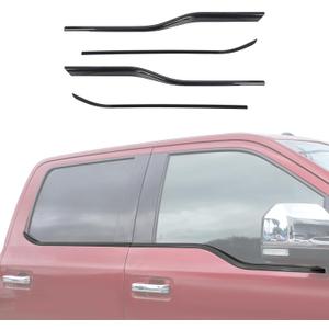 CheroCar for F150 Lower Window Trim Cover Molding Window Bottom Outer Frame Strip Compatible with Ford F150 2015-2020,Exterior Accessories,Black