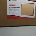 VIZ-PRO Cork Notice Board, 36 X 24 Inches, Cork Bulletin Board with Black Aluminium Frame