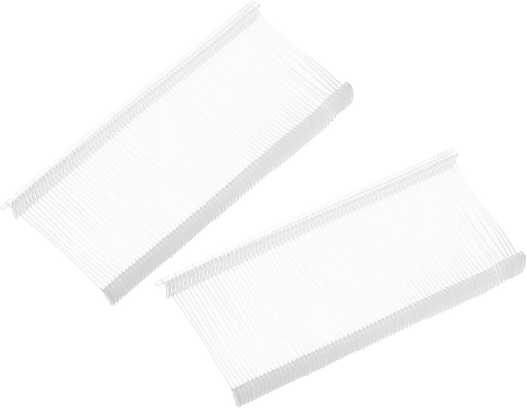 MECCANIXITY 1000 Pcs Standard Tagging Barb Fasteners, 1.4 Inch Clear Tagging Gun Fasteners Tagging Gun Refill Plastic Garment for Clothing Fine Stitch Price Refills Tag Label